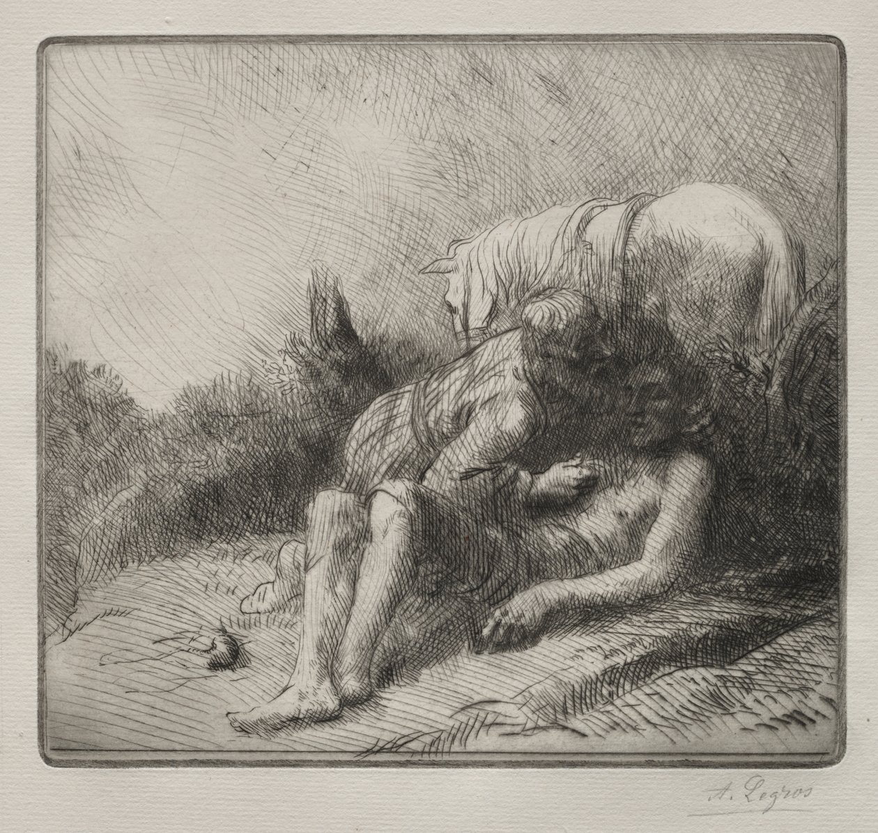 Den barmhjertige samaritan av Alphonse Legros