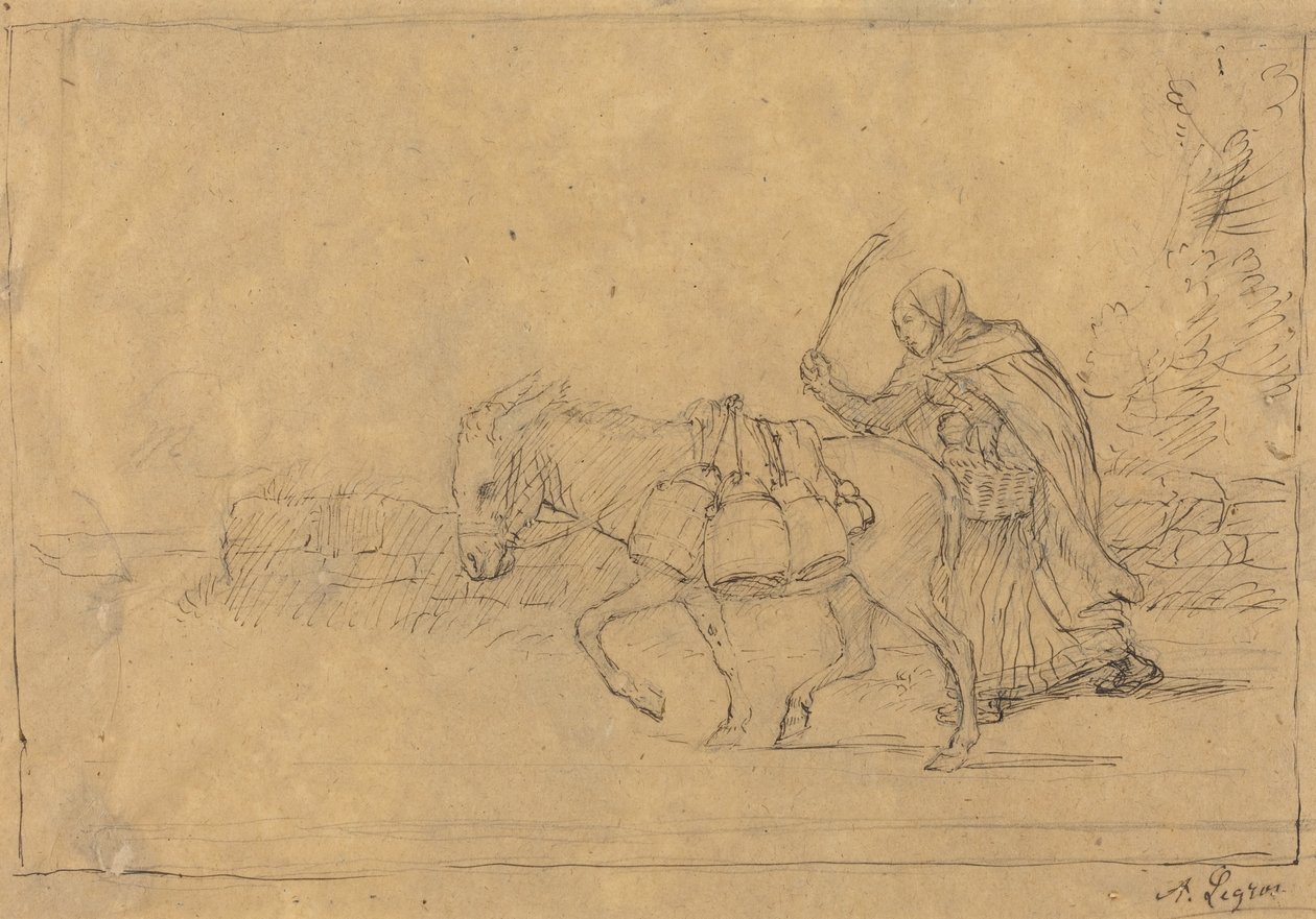 Melkejenta i Boulogne av Alphonse Legros