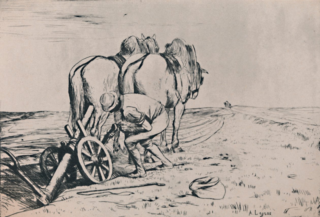 The Plough, midten av slutten av 1800-tallet, 1946 av Alphonse Legros