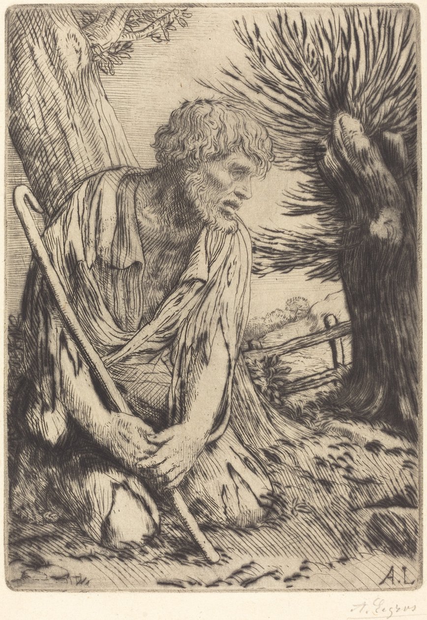 The Prodigal Son, 3. plate The Prodigal Son. av Alphonse Legros