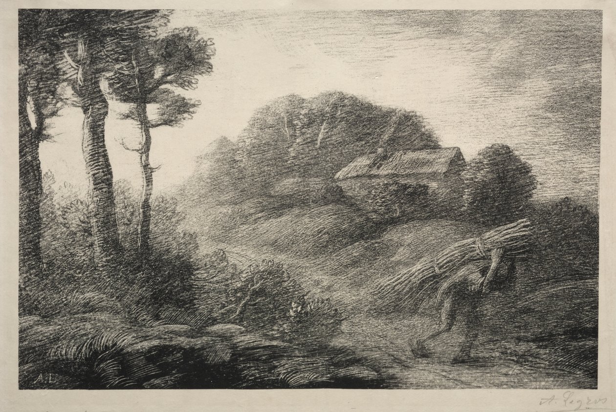 The Return of the Fagot Gatherer (andre delstat) av Alphonse Legros