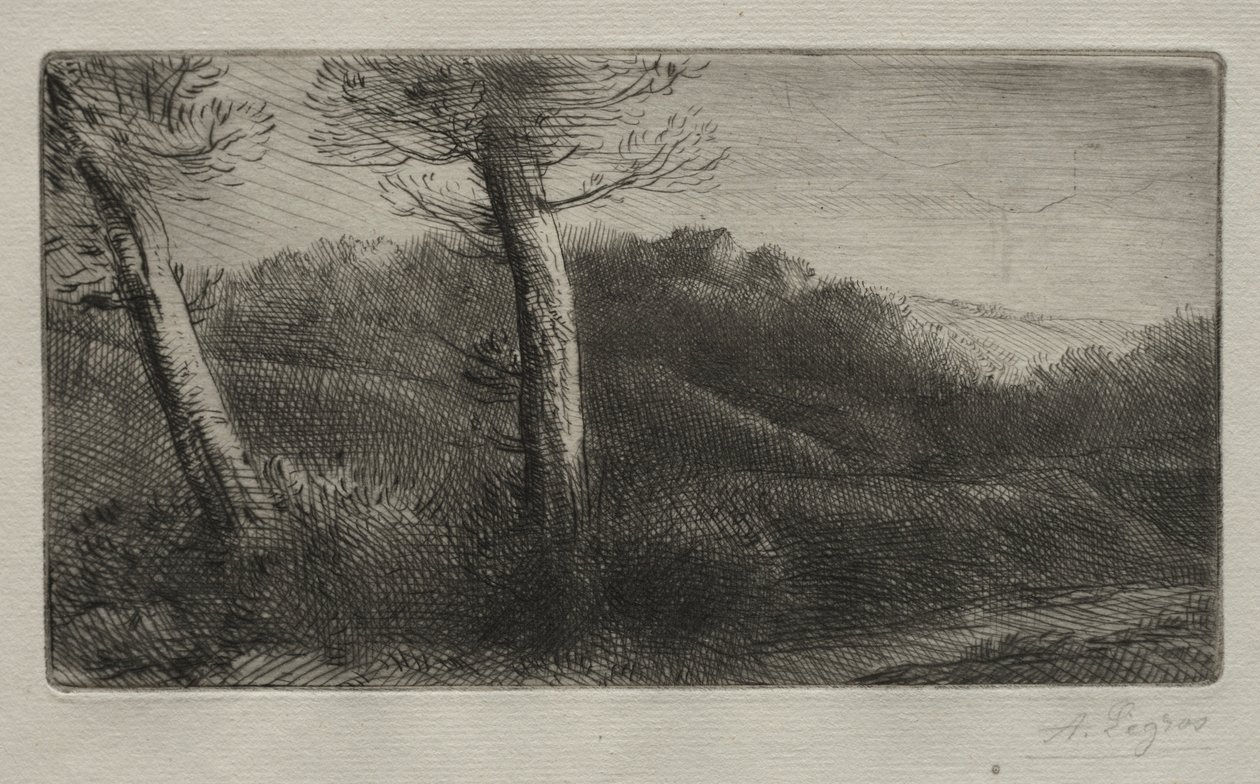 Den reisende strukket ut på gresset, ca. 1888. av Alphonse Legros
