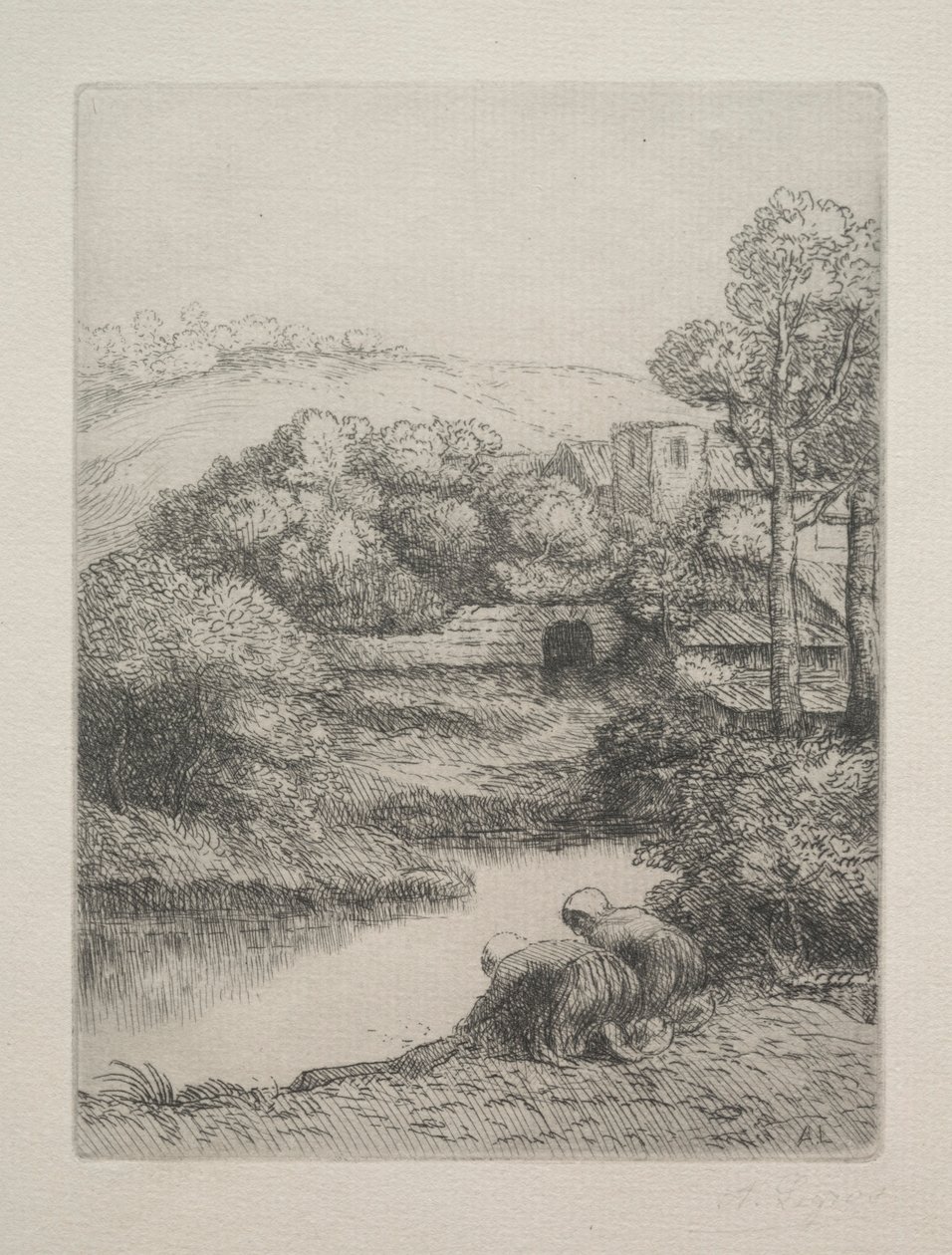 Vaskehuset Le Lavoir, Dite Les Laveuses. av Alphonse Legros
