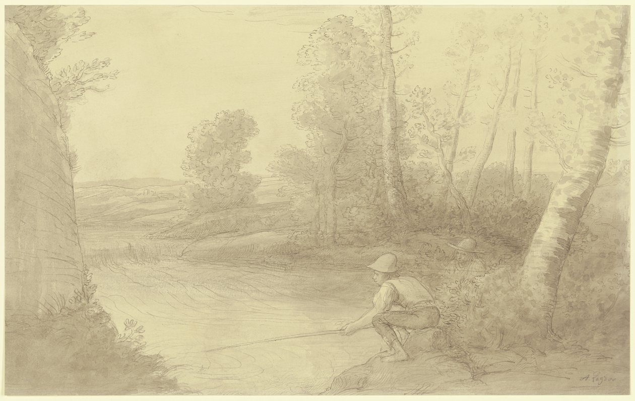 Fiskerne ved elven av Alphonse Legros