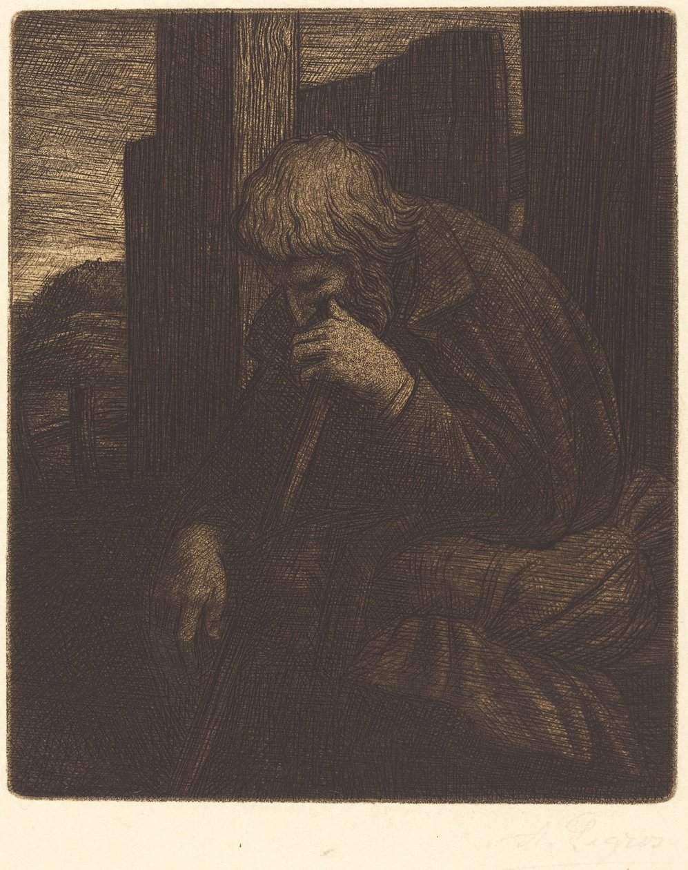 Tenker (Le penseur) av Alphonse Legros