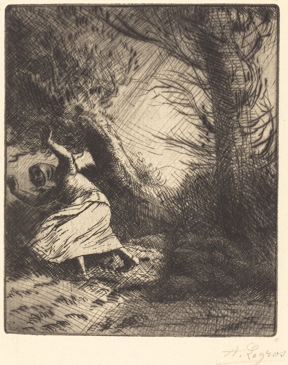 Torden (en torden) av Alphonse Legros