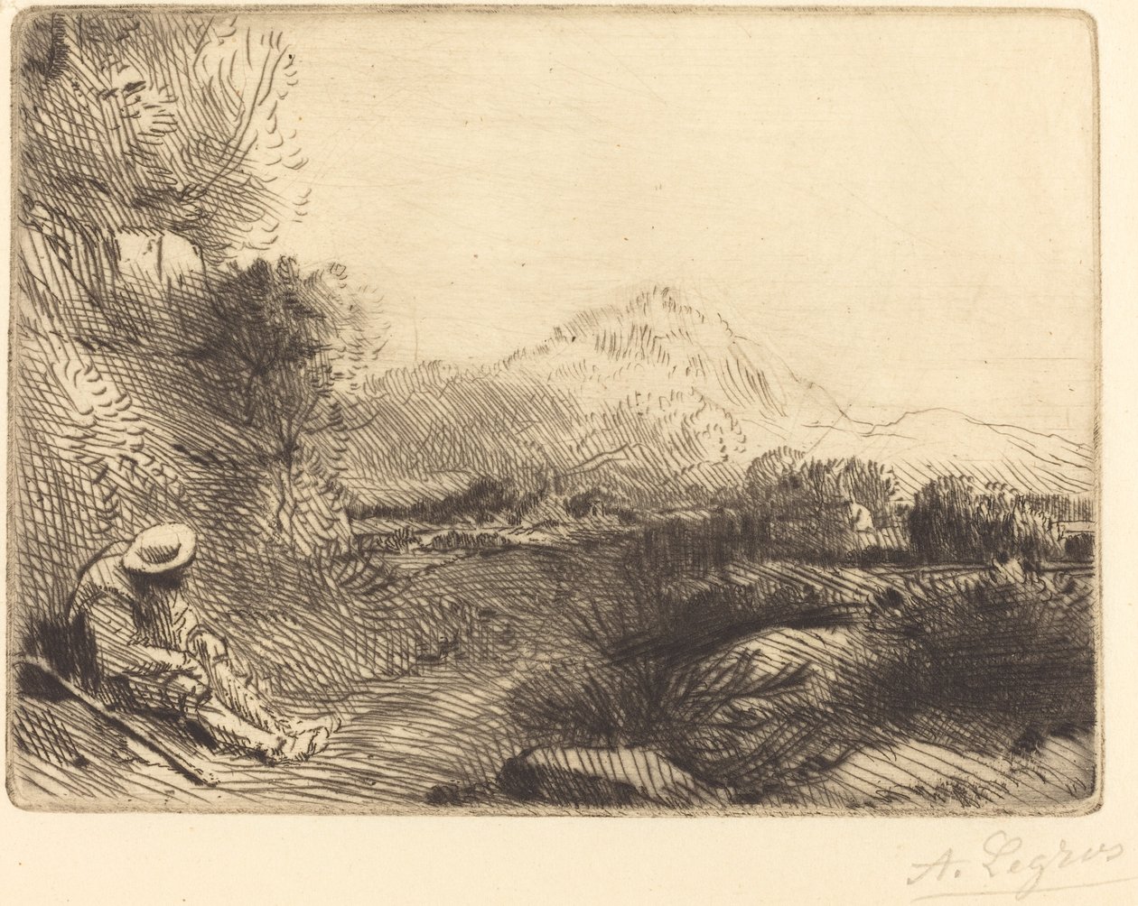 Reisende hvile. Reisende hvile. av Alphonse Legros