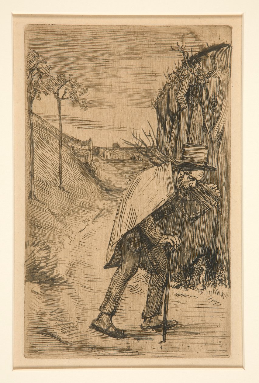 A Mendiant (En tigger) av Alphonse Legros