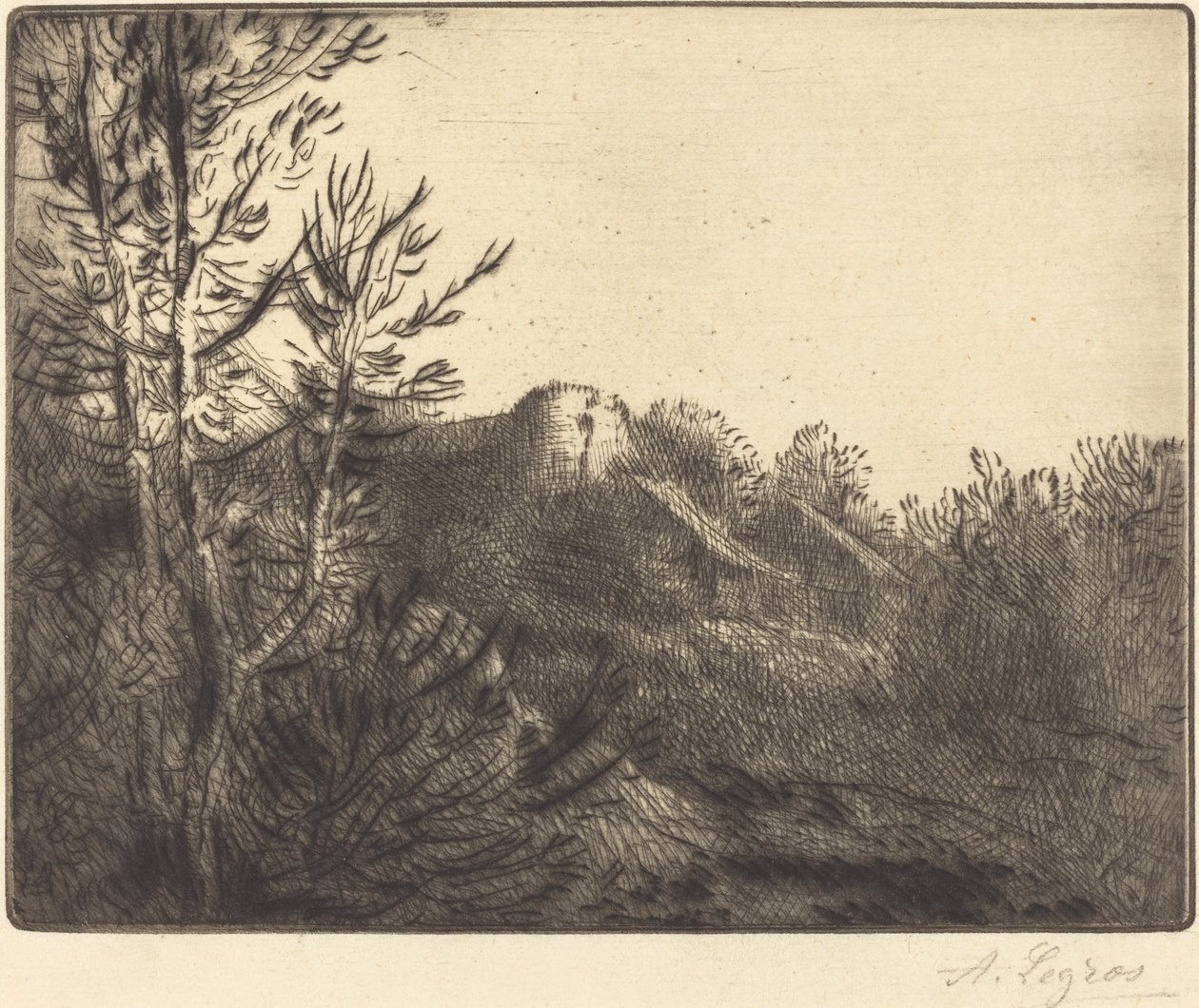Utsikt over en gård av Alphonse Legros