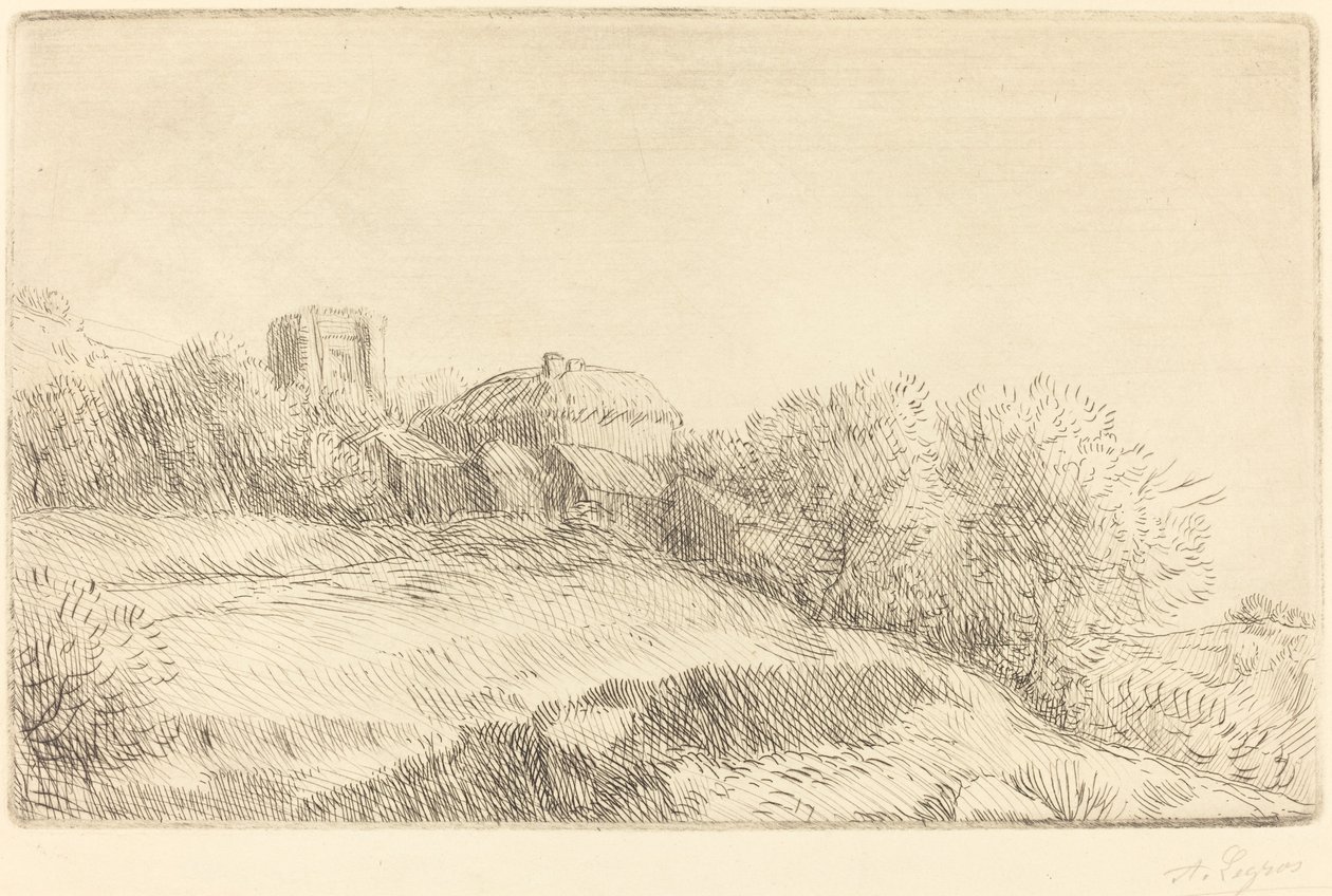 Landsby (en landsby) av Alphonse Legros