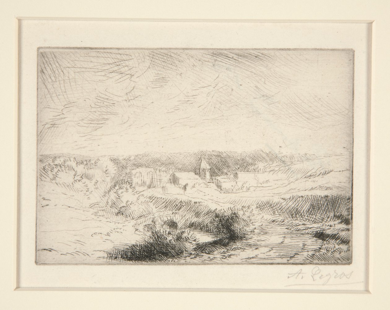 Village de Wimille, pres Boulogne (landsbyen Wimille nær Boulogne) av Alphonse Legros