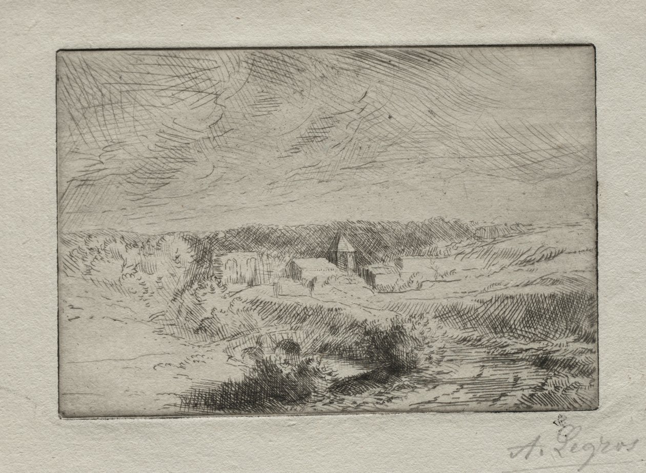 Landsbyen Wimille, nær Boulogne av Alphonse Legros