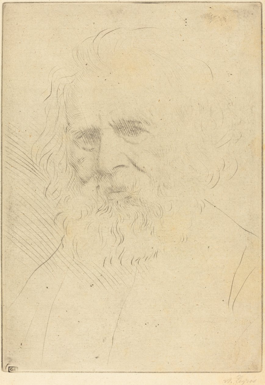 W.H. Longfellow, 1. plate. av Alphonse Legros