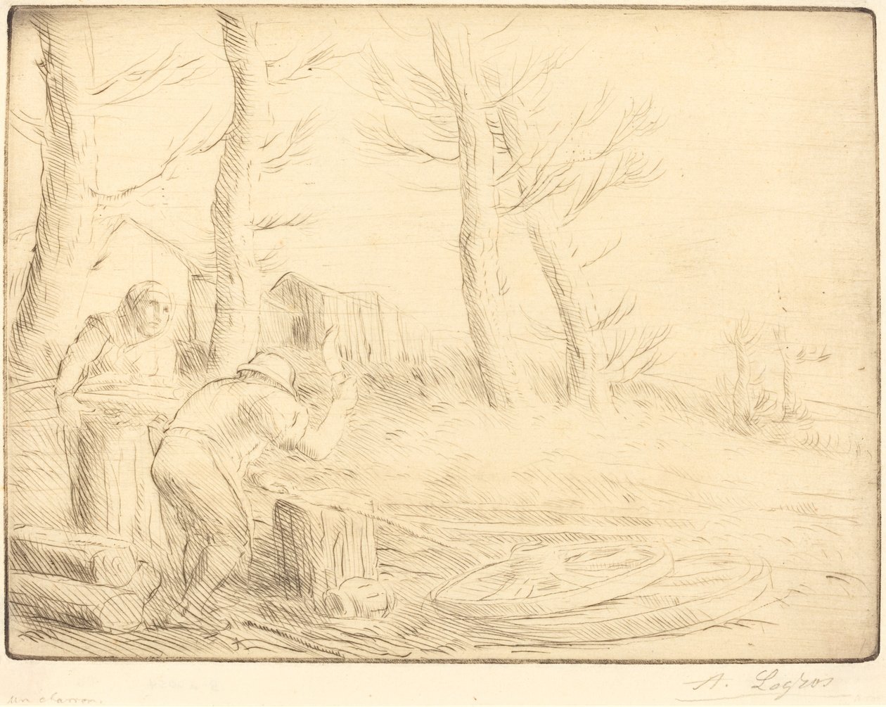 Wheelwright (Un charron) av Alphonse Legros