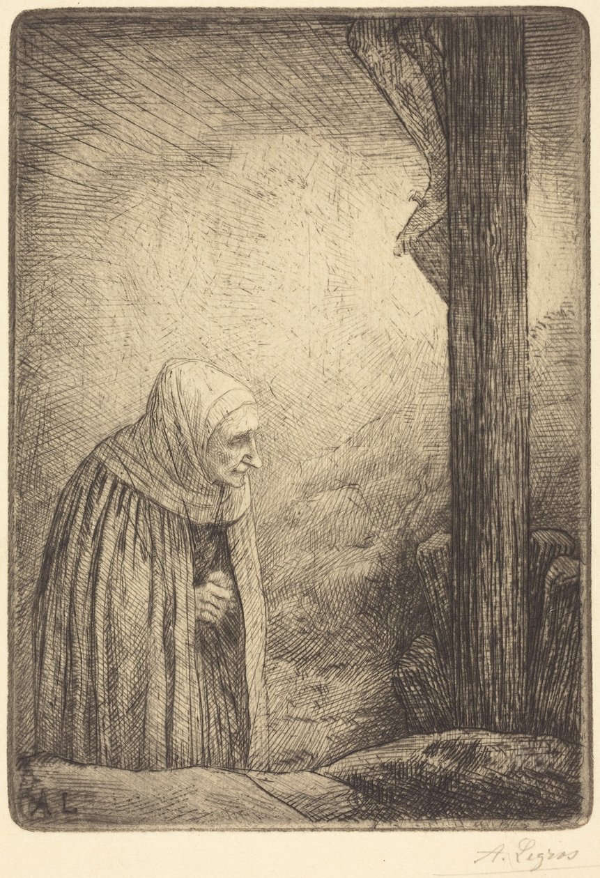 Kvinne ved korsets fot av Alphonse Legros