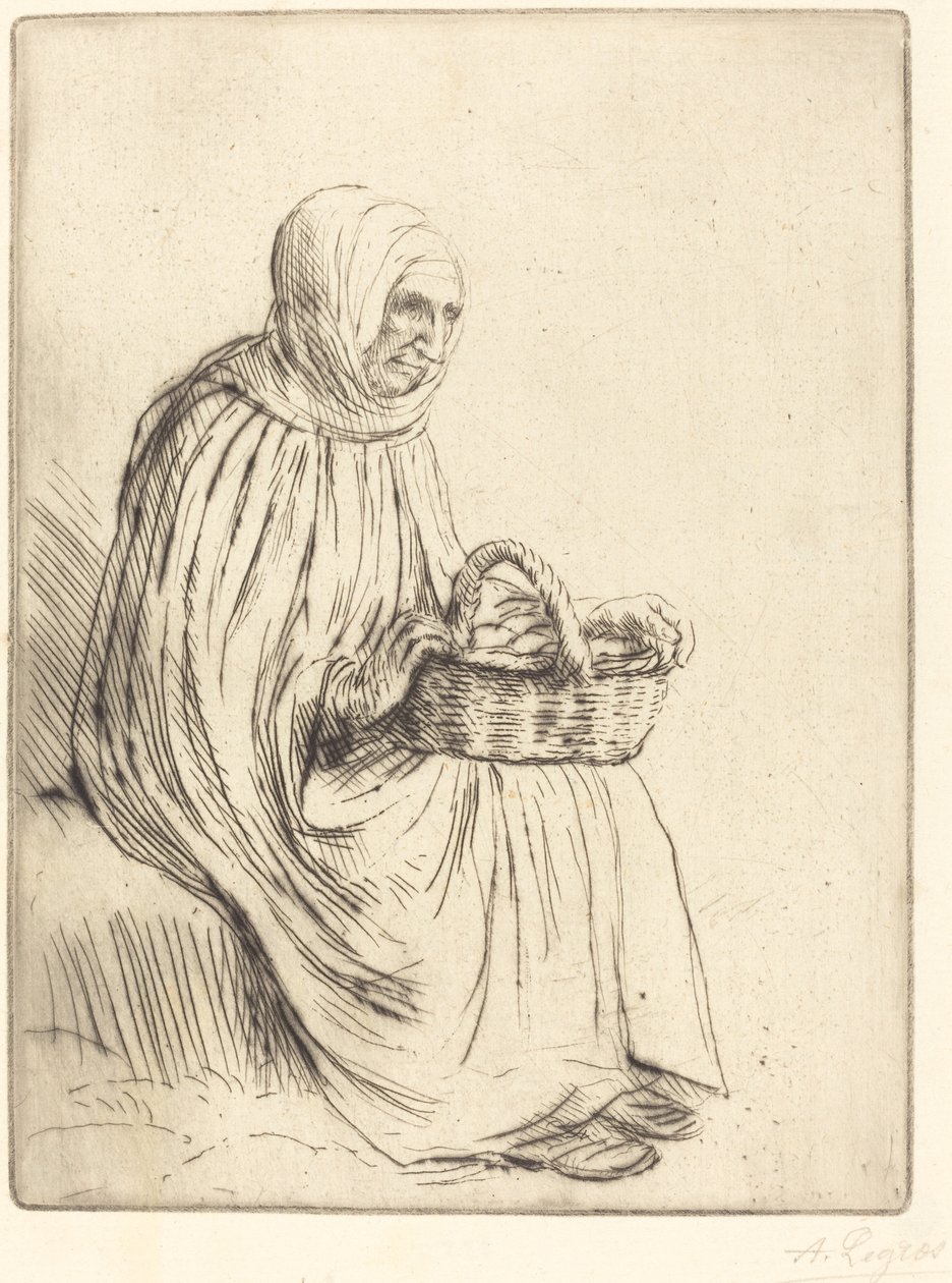 Kvinne på markedsplassen av Alphonse Legros