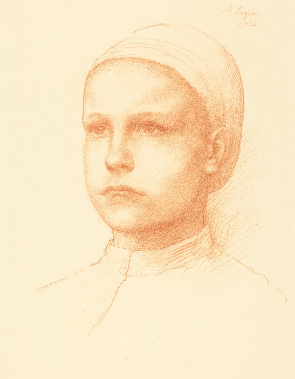Ung bondekvinne av Alphonse Legros