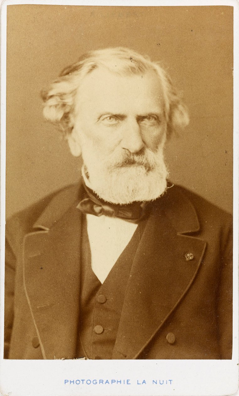 Portrett av komponisten Ambroise Thomas 1811-1896. av Alphonse Liebert