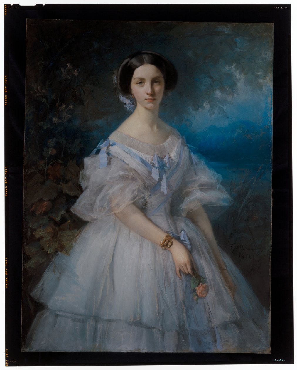 Portrett av Mme Camille D'Hubert, Born De Granval, De La Houssaye av Alphonse Louis Galbrund