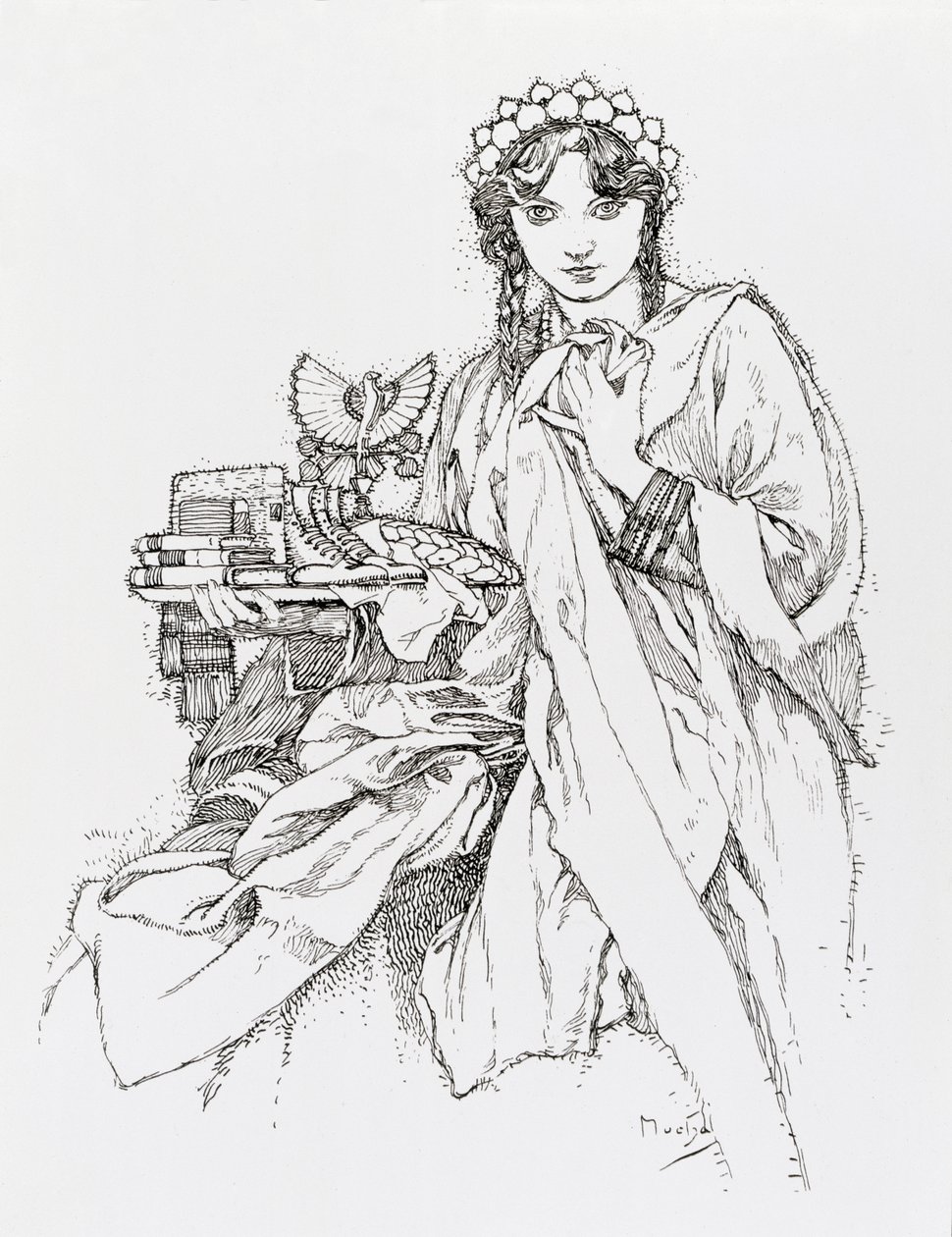 Reklameplakat for Ian Amos Komensky Lodge av Alphonse Mucha
