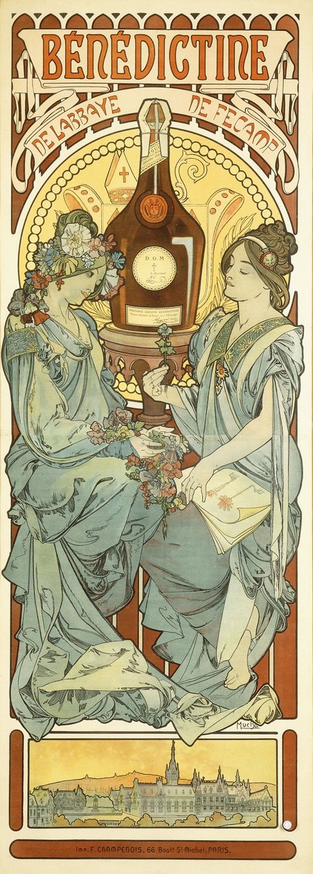 Benediktiner, 1898 av Alphonse Mucha