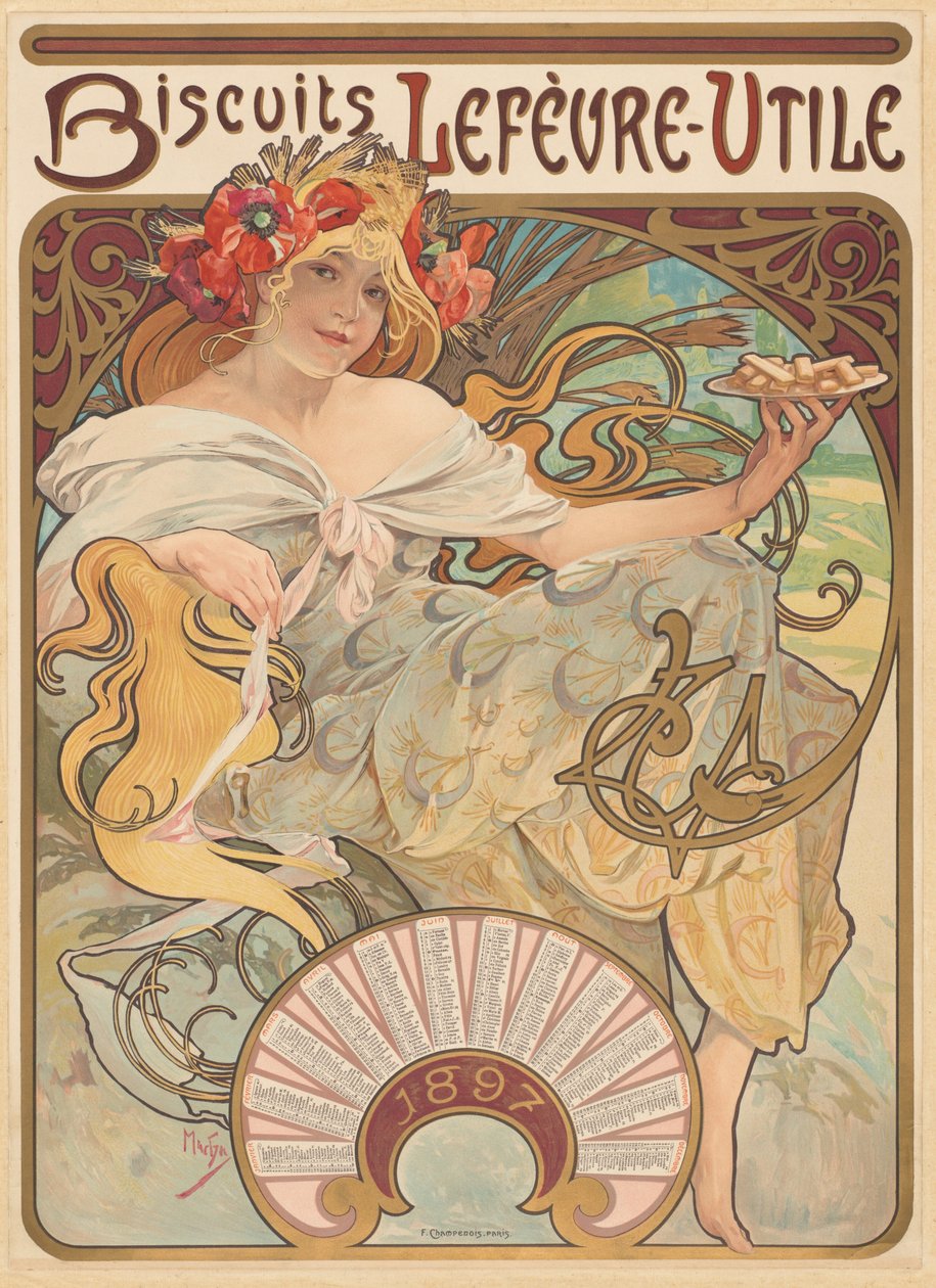 Lefèvre-Utile informasjonskapsler av Alphonse Marie Mucha