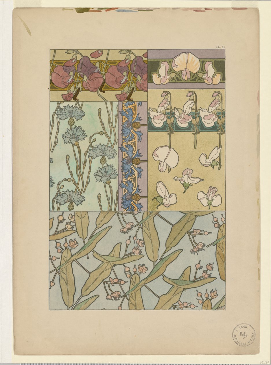 Dokumenter Decoratifs: Søte erter av Alphonse Mucha