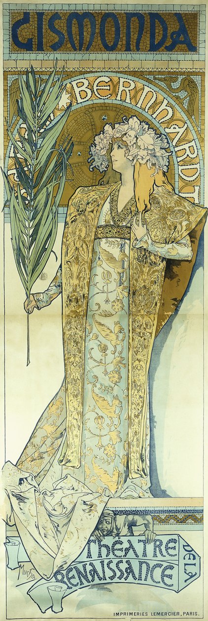 Gismonda, ca. 1894 av Alphonse Mucha