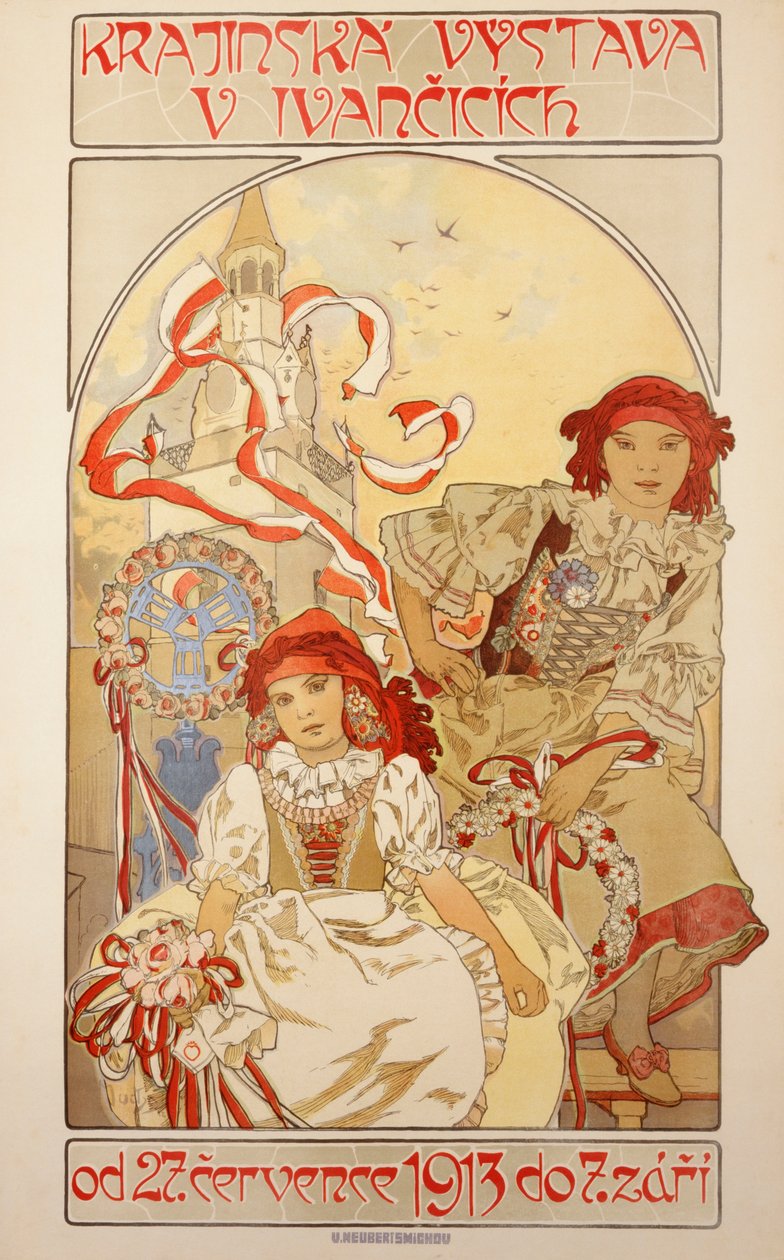 Landskapsutstilling V Ivancicich, 1913 av Alphonse Mucha