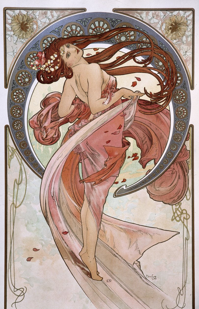 La Danse - av Mucha av Alphonse Mucha