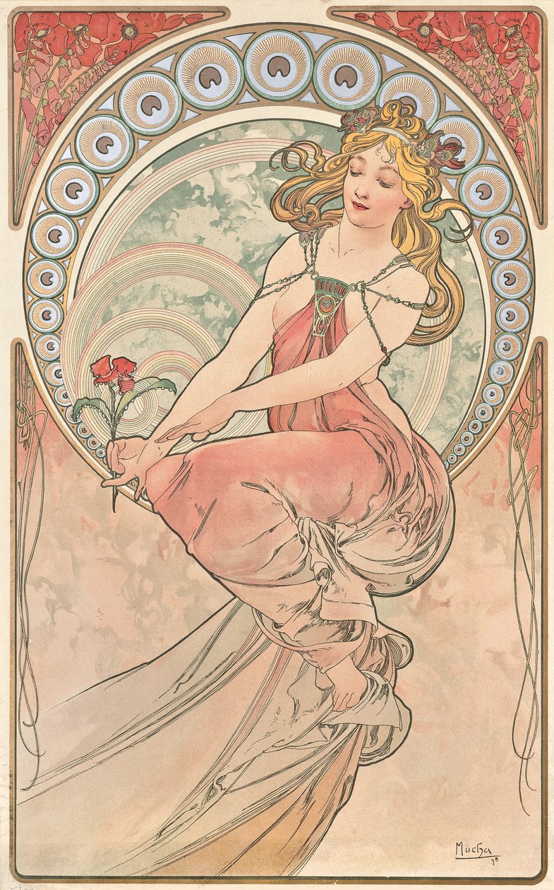 Maleri, 1898 av Alphonse Mucha