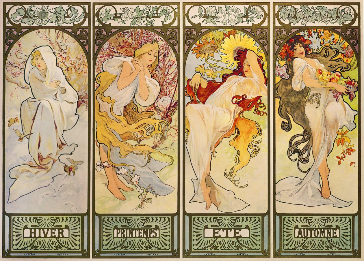 Årstidene av Alphonse Marie Mucha