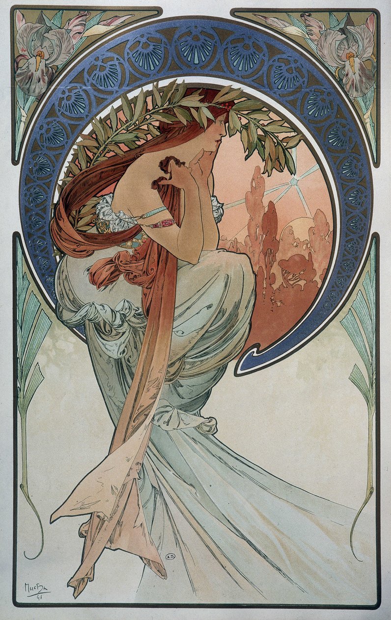 Poesi - av Mucha av Alphonse Mucha