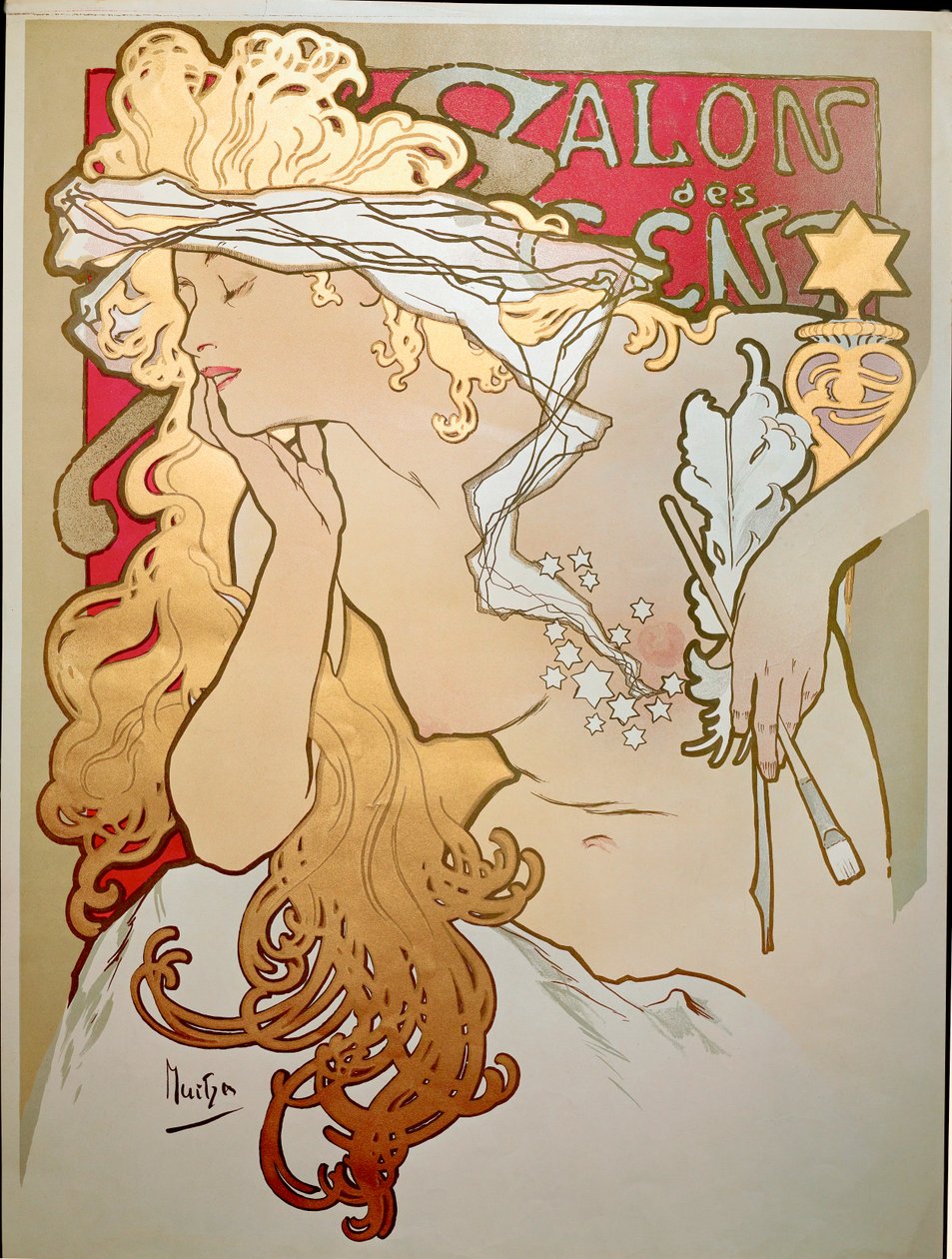 Plakat for nattklubben Salon des Cents av Alphonse Marie Mucha