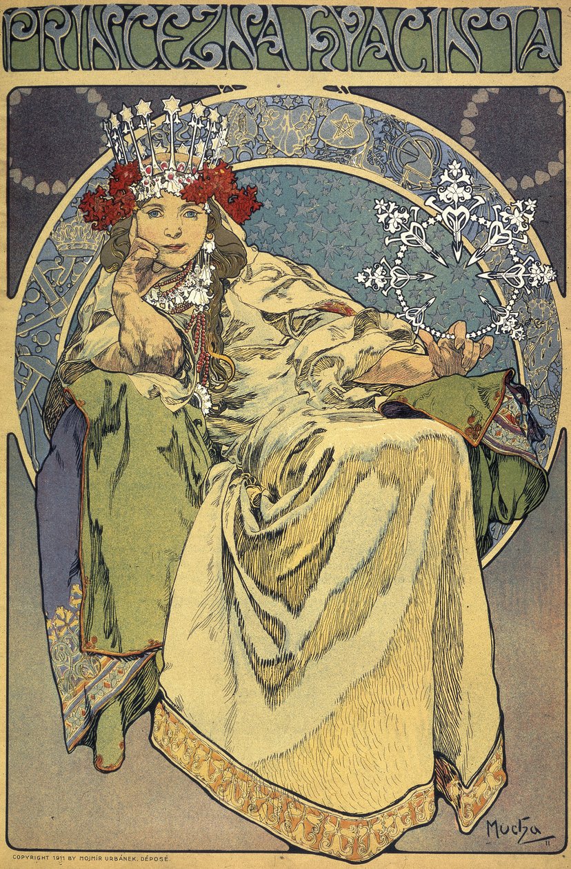 "Prinsessen Hyacinthe" (Princezna Hyacinta) av Alphonse Marie Mucha