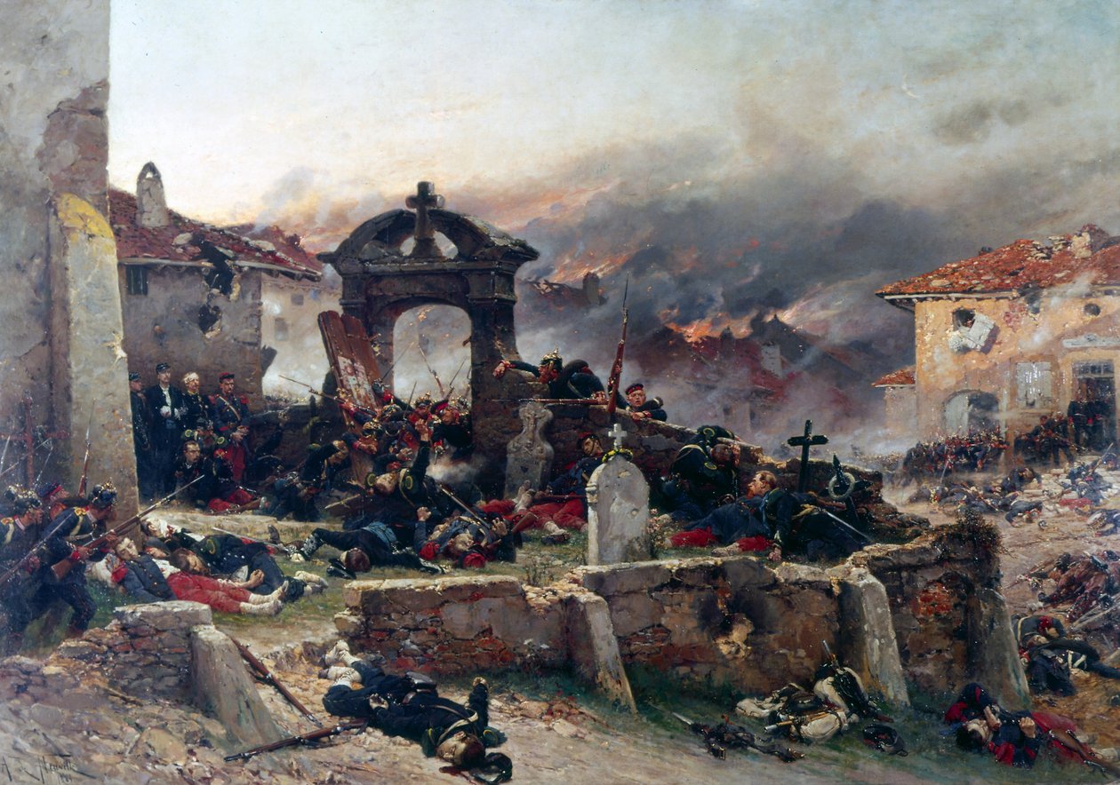 A Neuville, kirkegården til Saint-Privat av Alphonse Marie de Neuville