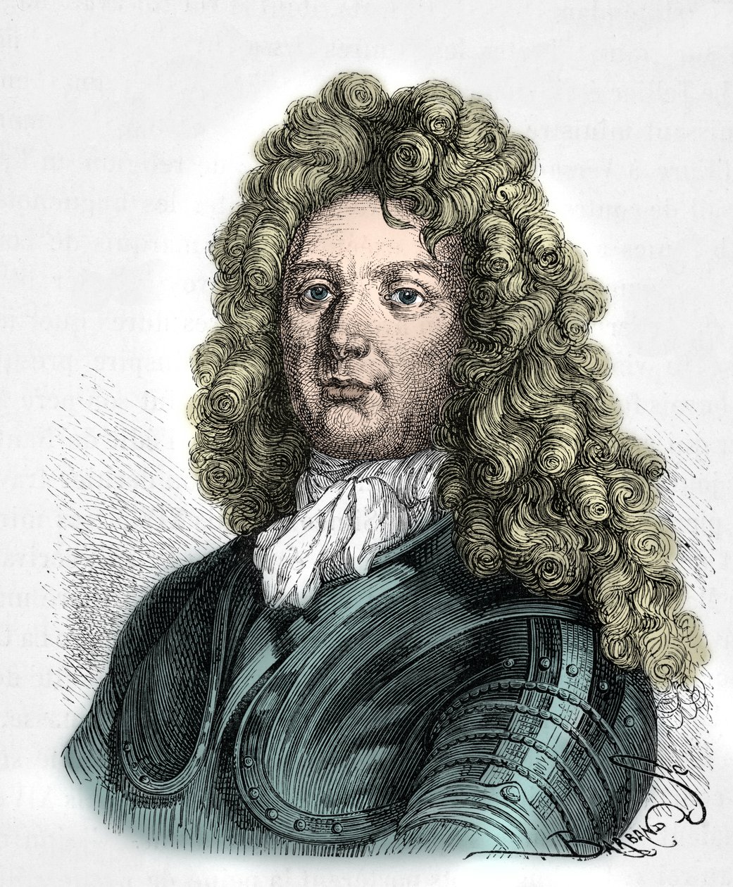 Portrett av Sebastien Le Prestre, Marquis de Vauban (gravering) av Alphonse Marie de Neuville