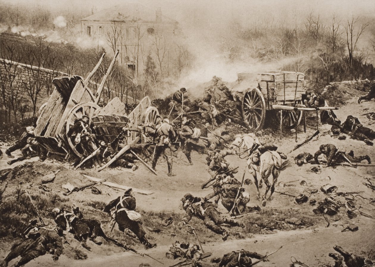 Slaget ved Champigny, 30. november 1870, illustrasjon fra 