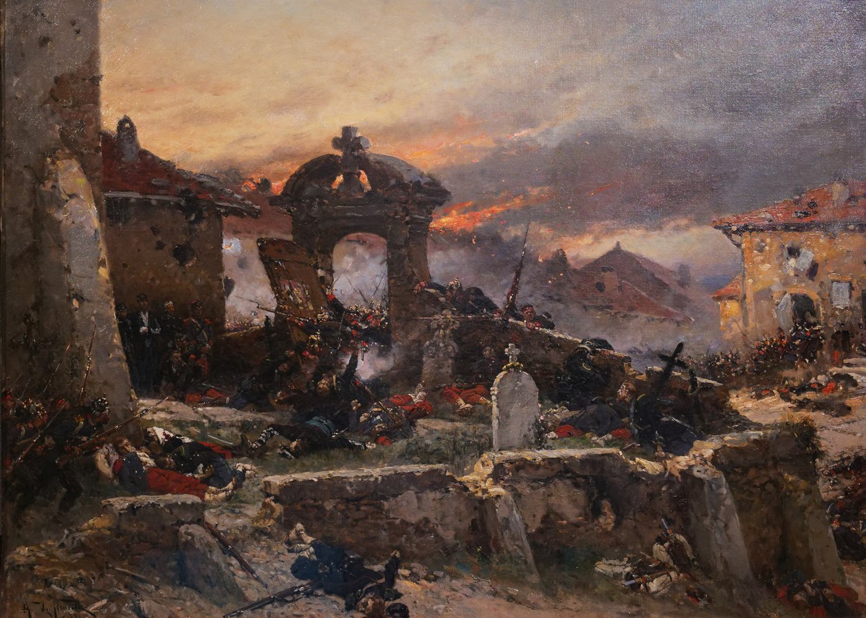 Kirkegården i Saint-Privat, 18. august 1870, 1881 av Alphonse Marie de Neuville