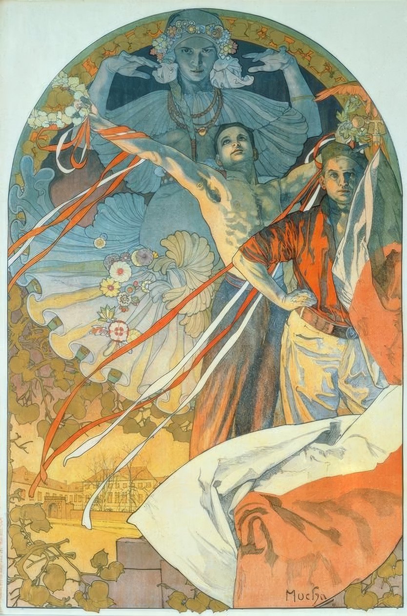 8. Sokolfestivalen av Alphonse Mucha