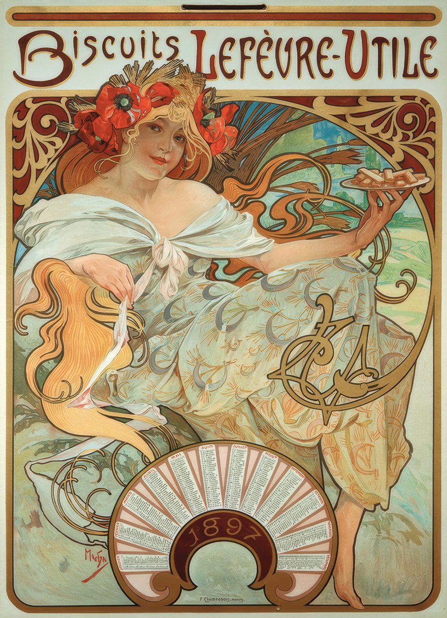 Lefèvre-Utile informasjonskapsler av Alphonse Mucha