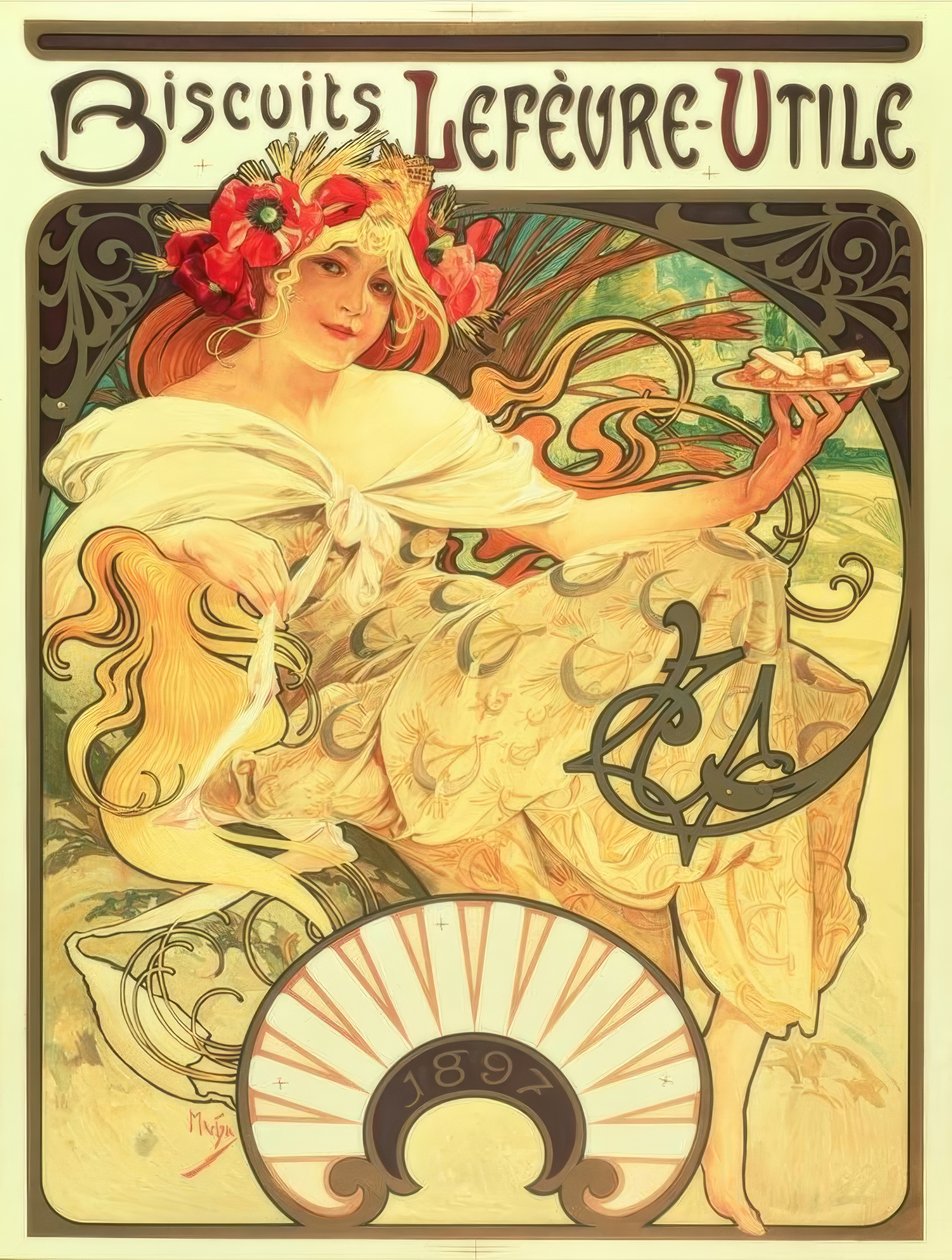 Lefèvre-Utile informasjonskapsler av Alphonse Mucha