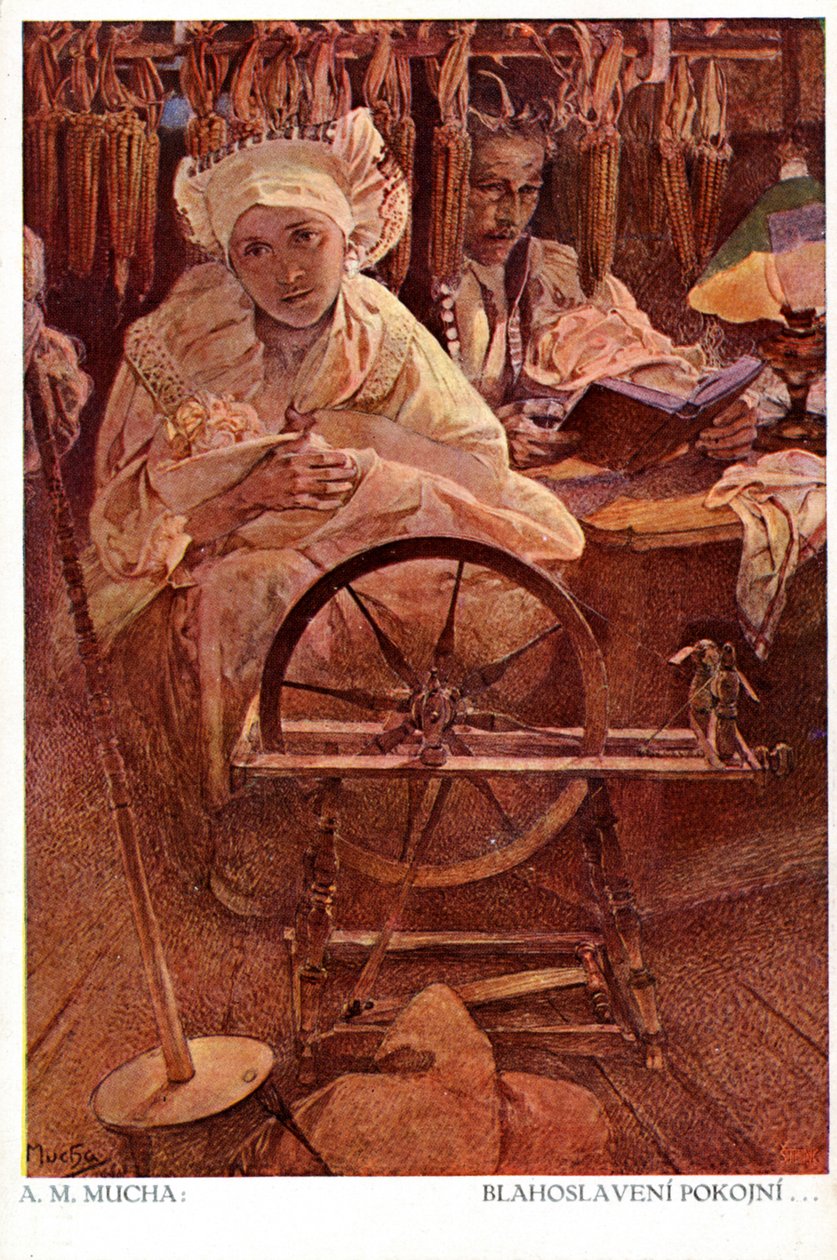 "Salige er de saktmodige for de skal arve jorden", 1906 av Alphonse Mucha