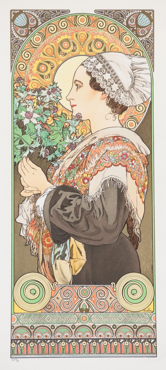 Chardon de Grève. Thistle from the Sands, 1902. av Alphonse Mucha