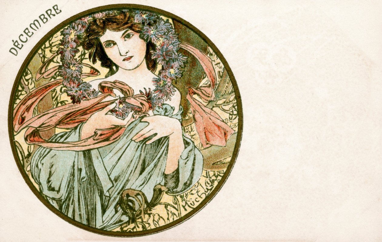 'desember', 1900 av Alphonse Mucha
