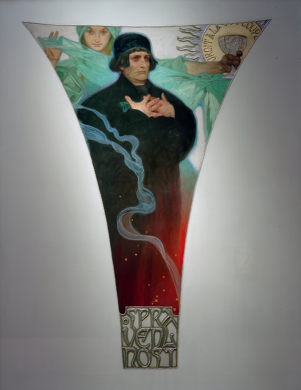 Justis - magister Jan Hus av Alphonse Mucha