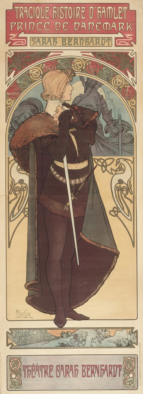 Hamlet, 1899 av Alphonse Mucha
