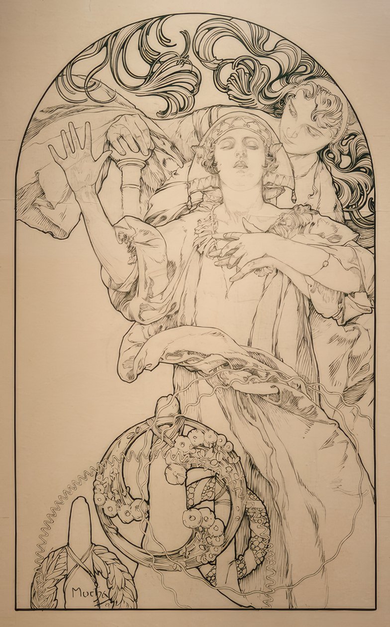 Kino med Wurlitzer-orgel av Alphonse Mucha