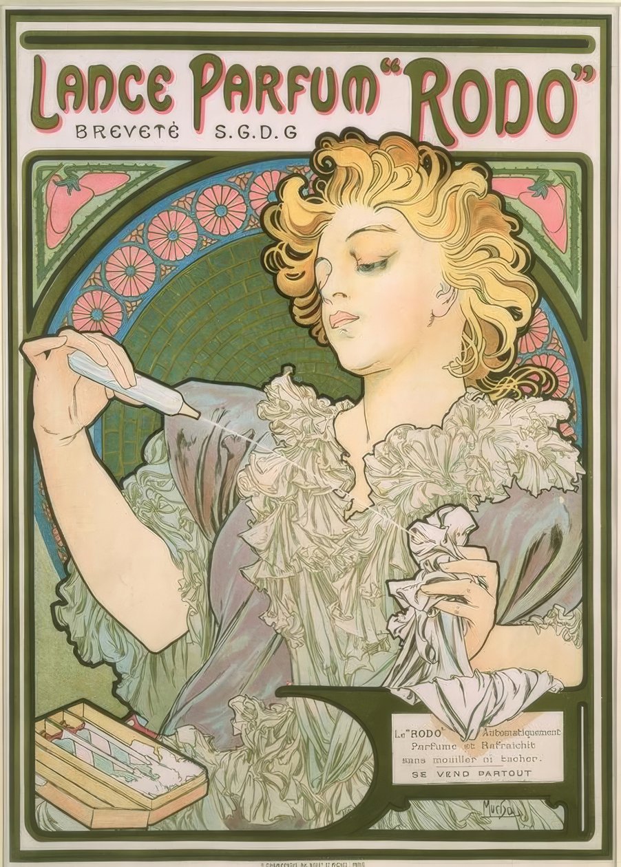 Kast parfymeral av Alphonse Mucha
