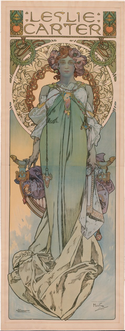 Leslie Carter av Alphonse Mucha